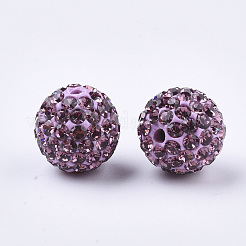 Handmade Polymer Clay Rhinestone Beads&nbsp;RB-S250-12mm-A27