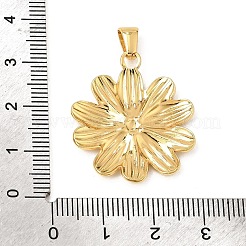 304ステンレスペンダント  花のチャーム  イオンプレーティング（ip）  ゴールドカラー  29x25x2.5mm  穴：5x2.5mm&nbsp;SA-CBAF6AD-02G