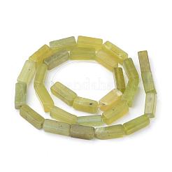 天然石ペリドットビーズ連売り  直方体の  14~15x5~6x5~6mm  穴：1mm  約28個/連  15.7インチ&nbsp;G-Q949-003