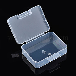 プラスチックビーズ収納ケース  長方形  透明  9.5x7x3cm&nbsp;LS-CON-Q035-02A