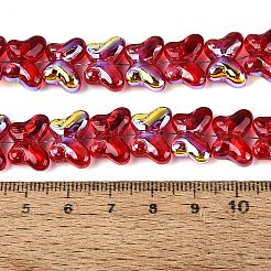 Baking Paint Electroplate Transparent Glass Beads Strands&nbsp;EGLA-Q136-03A-11