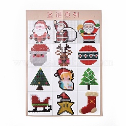 Christmas Theme Pattern Template Paper Cards&nbsp;DIY-WH0148-74