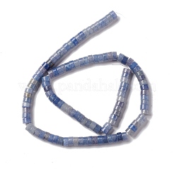 染色・加熱された天然ブルーアベンチュリンビーズ連売り  コラム  6x3.5mm  穴：0.8mm  約115~116個/連  15.35~15.51インチ（39~39.4cm）&nbsp;G-K327-01