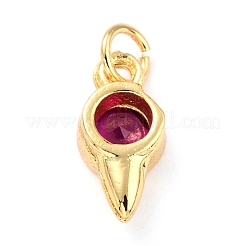 Real 18K Gold Plated Brass Micro Pave Cubic Zirconia Charms&nbsp;ZIRC-L100-088G-02