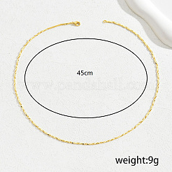 Delicate Brass Textured Bar Link Chain Necklaces for Women&nbsp;OF4314