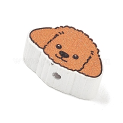 プリントウッドビーズ  犬  ダークサーモン  13x20x8mm  穴：2.5mm&nbsp;WD-CBAA998-B05