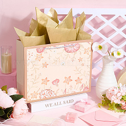 1Pc Flower Printed Paper Gift Bags with Rope Handle&nbsp;ABAG-SP0001-30C