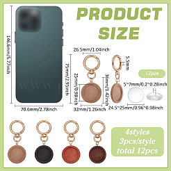 DIY Round Wooden Pendant Making Kits&nbsp;HJEW-FG00031