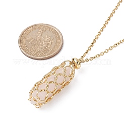 Natural Mixed Gemstone Bullet Pendant Necklaces&nbsp;NJEW-JN04529-02