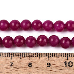 Dyed Natural Mashan Jade Round Beads Strands&nbsp;G-T139-6mm-67D