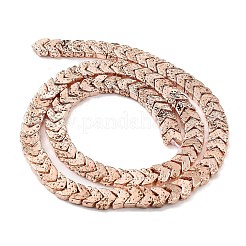 Electroplated Natural Lava Rock Beads Strands&nbsp;G-H303-A02-RG