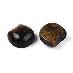 天然タイガーアイの猫の頭の形をしたビーズ  14~15.5x15.5~16.5x8~8.5mm  穴：1.2~1.4mm&nbsp;G-T144-05B