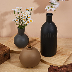 陶器の花瓶3個、ディスプレイ装飾  ミックスカラー  96x101mm&nbsp;AJEW-WH0816-601