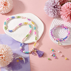 800Pcs 8 Colors Opaque Acrylic Beads&nbsp;MACR-PJ0001-05