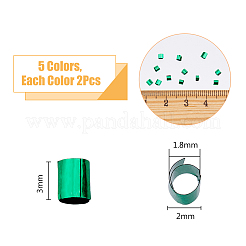 プラスチックチューブビーズ15882個  コラム  グリーン  3x2mm  穴：1.8mm  15882pc&nbsp;FIND-DC0006-26E