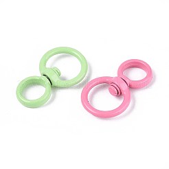 スプレー塗装合金スイベルクラスプ  スイベルスナップフック  ミックスカラー  32x19x6.5mm&nbsp;PALLOY-N180-01