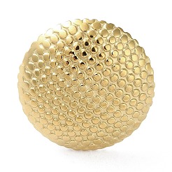 イオンプレーティング（IP）304ステンレススチール指輪  18KGP本金メッキ  オーバル  内径：17.2mm&nbsp;RJEW-C075-05C-G