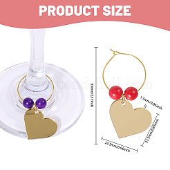 28Pcs Synthetic Turquoise Wine Glass Charms&nbsp;AJEW-CA00006