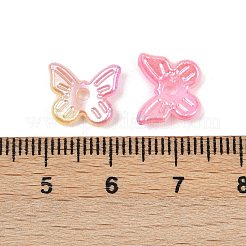 ABSプラスチックパール調ビーズ  蝶  ツートン  ミックスカラー  10x11x3mm  穴：1.6mm  約3333個/500g&nbsp;KY-P021-04A