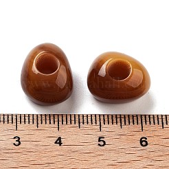 レジンヨーロピアンビーズ  大きな穴の三角形ビーズ  シエナ  15.5x12.5x11mm  穴：5mm&nbsp;RESI-Z030-03C