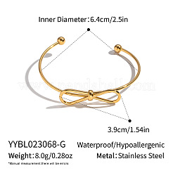 304 Stainless Steel Open Cuff Bangles&nbsp;KW3611-1