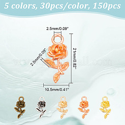 150Pcs 5 Colors Tibetan Style Alloy Pendants&nbsp;FIND-AR0004-39