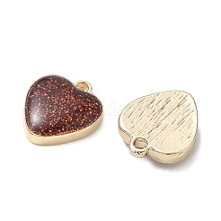 合金エナメルチャーム  ハートチャーム  ゴールドカラー  グリッターパウダー付き  ミックスカラー  16x13.5x4mm  穴：1.8mm&nbsp;FIND-A065-01G
