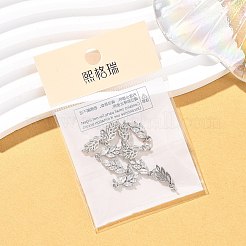 SHEGRACE Brass Clear Cubic Zirconia Charms&nbsp;XGRQ2O365-421P