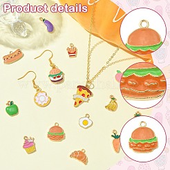 15Pcs 15 Styles Alloy Enamel Pendants&nbsp;ENAM-YW0004-44