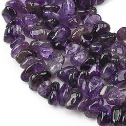 天然石アメジストビーズ連売り  チップ  6~14x3~8x3~8mm  穴：1mm  15.35~15.74インチ（39~40cm）&nbsp;G-P622-A04-01