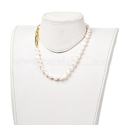 Natural Baroque Pearl Keshi Pearl Beaded Necklaces&nbsp;NJEW-JN02905