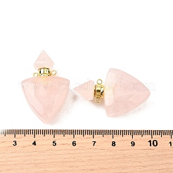 Natural Rose Quartz Perfume Bottle Pendants&nbsp;G-L623-10G-01