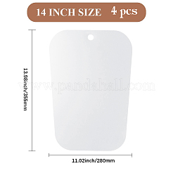 プラスチック製のブーツシェイパーフォームインサート  ブーツトールサポート  台形  透明  355x280x0.5mm  穴：20mm&nbsp;DIY-CY0003-33B-01