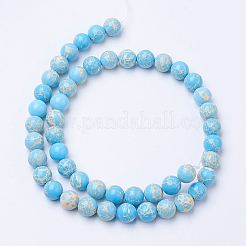 Synthetic Regalite/Imperial Jasper/Sea Sediment Jasper Bead Strands&nbsp;G-P284-02-8mm