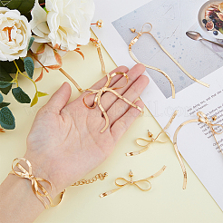 Bowknot Alloy Herringbone Chain Jewelry Kit for Women&nbsp;DIY-FH0006-56G