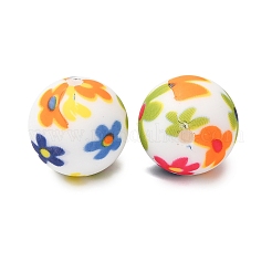 Food Grade Eco-Friendly Printed Silicone Beads&nbsp;SIL-A013-01A-23