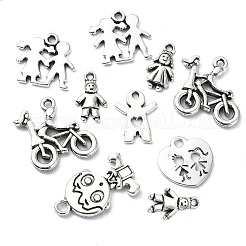 100Pcs 10 Styles Tibetan Style Alloy Pendants&nbsp;FIND-CJ0002-30