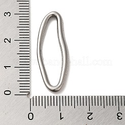 変色しない304ステンレススチール製リンクリング  オーバル  ステンレス鋼色  30x11x2.5mm&nbsp;STAS-R223-11A