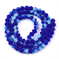 Imitate Austrian Crystal Bicone Frosted Glass Beads Strands&nbsp;GLAA-F029-TM4mm-A06