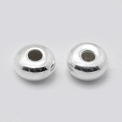 925スターリングシルバースペーサービーズ  ロンデル  銀  3x1.5mm  穴：1mm  約90個/5g&nbsp;STER-K171-38S-01