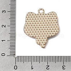 合金エナメルチャーム  猫の形のチャーム  ライトゴールド  銀  26.5x22.5x1mm  穴：2mm&nbsp;FIND-E047-02KCG-03