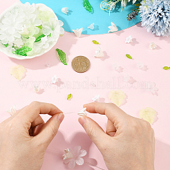 DIYジュエリー作成キット  アクリルチャーム、ビーズ、ビーズキャップを含む  ABSプラスチックパール  ミックスカラー  10.5x5x3.5mm  穴：1.4mm  50pc&nbsp;DIY-SZ0011-02