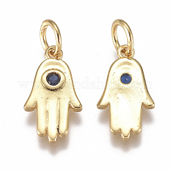 Brass Micro Pave Cubic Zirconia Charms&nbsp;X-ZIRC-F111-16G