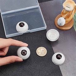 2組2色のプラスチック製クラフトアイ  中空の眼球  人形作りアクセサリー  半円  ミックスカラー  32x18mm  内径：26mm  1対/カラー&nbsp;DIY-PH0010-17A