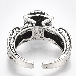 Alloy Cuff Finger Rings&nbsp;RJEW-T006-35B