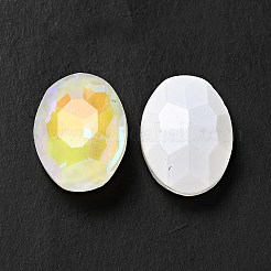 Mocha Fluorescent Style Glass Rhinestone Cabochons&nbsp;GGLA-M005-01B-001MK