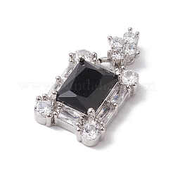 Brass Micro Pave Cubic Zirconia Pendants&nbsp;FIND-C047-10P-01