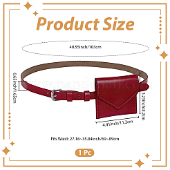 1 Set Rectangle PU Leather Waist Belt Pouches&nbsp;AJEW-CL0005-51C