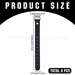 人工皮革ベルト  自転車のかご固定用  合金パーツ  ブラック  215x19x8.5mm  穴：2mm&nbsp;FIND-WH20019-200C