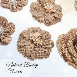 Handmade Burlap Flower & Lace Bowknot&nbsp;FIND-SC0001-21